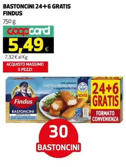 Ipercoop Findus Bastoncini offerta