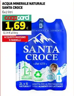 Ipercoop Acqua minerale naturale Santa Croce offerta