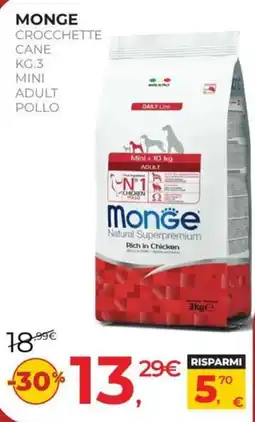 Arcaplanet Monge croccette cane offerta