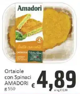 Paghi Poco Ortaiole con Spinaci AMADORI offerta