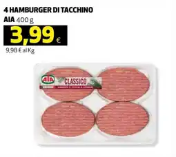 Ipercoop Hamburger di tacchino AIA CLASSICO offerta