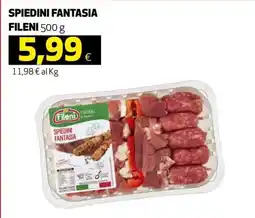 Ipercoop Spiedini Fantasia Fileni offerta
