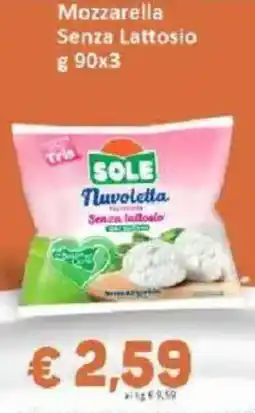 Paghi Poco Sole Nuvoletta Mozzarella Senza Lattosio offerta