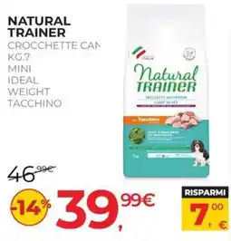 Arcaplanet Natural Trainer Crocchette Can Mini Ideal Weight Tacchino offerta