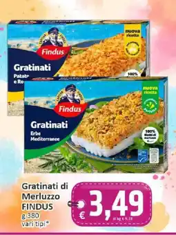 Paghi Poco Gratinati di Merluzzo FINDUS offerta