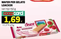 Ipercoop Wafer per gelato Loacker offerta