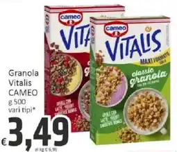 Paghi Poco Granola Vitalis CAMEO offerta