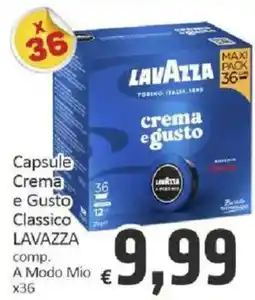 Paghi Poco Capsule Crema e Gusto Classico LAVAZZA offerta