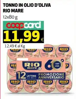 Ipercoop Tonno in olio d'oliva Rio Mare offerta