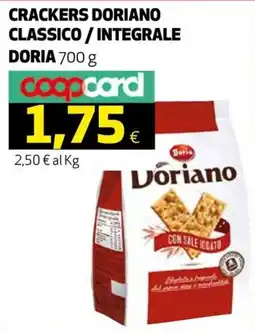Ipercoop Crackers Doriano Classico / Integrale offerta