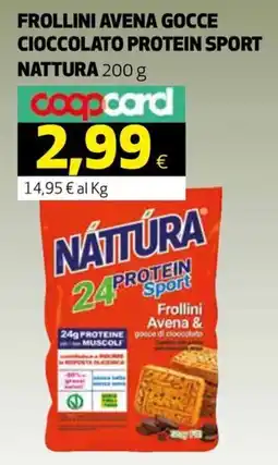 Ipercoop Frollini Avena Gocce Cioccolato Protein Sport Nattura offerta