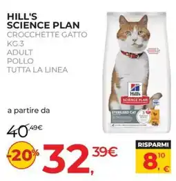Arcaplanet Hill's Science Plan Crocchette Gatto Adult Pollo offerta