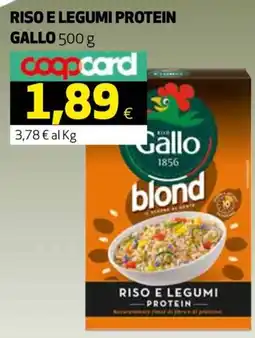 Ipercoop Riso e legumi protein Gallo offerta