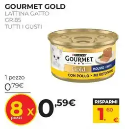 Arcaplanet GOURMET GOLD LATTINA GATTO offerta