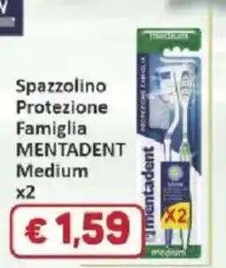 Paghi Poco Spazzolino Protezione Famiglia MENTADENT Medium offerta