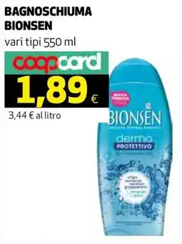 Ipercoop Bagnoschiuma Bionsen offerta