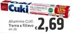 Paghi Poco Alluminio CUKI Trama a Rilievo offerta