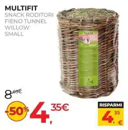 Arcaplanet MULTIFIT SNACK RODITORI FIENO TUNNEL WILLOW SMALL offerta