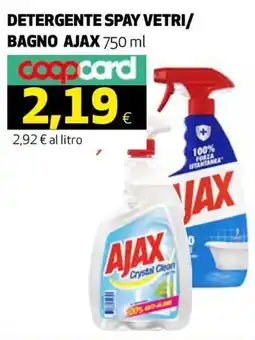 Ipercoop Detergente spay vetri/bagno Ajax offerta