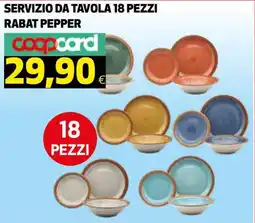 Ipercoop SERVIZIO DA TAVOLA RABAT PEPPER offerta