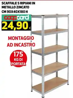 Ipercoop Scaffale 5 ripiani in metallo zincato offerta