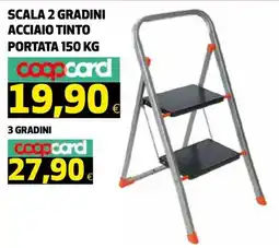 Ipercoop SCALA 2 GRADINI ACCIAIO TINTO offerta