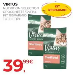 Arcaplanet Virtus Nutrition Selection Crocchette Gatto Sterilised Salmone offerta
