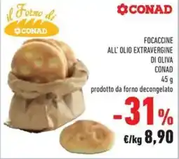 Conad Superstore Focaccine all olio extravergine di oliva conad offerta