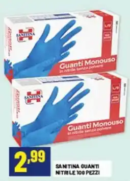 Risparmio Casa SANITINA GUANTI NITRILE offerta