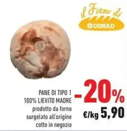 Conad Superstore Pane di tipo 1 100% lievito madre offerta