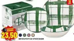 Risparmio Casa SERVIZIO PIATTI DA 12 PEZZI QUADRI offerta