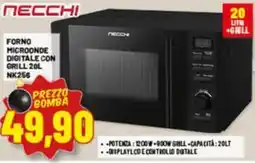 Risparmio Casa NECCHI FORNO MICROONDE DIGITALE CON GRILL offerta