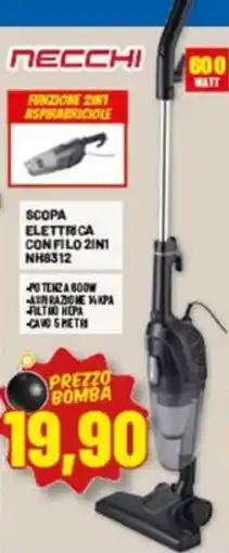 Risparmio Casa NECCHI SCOPA ELETTRICA CON FILO 2IN1 NH8312 offerta