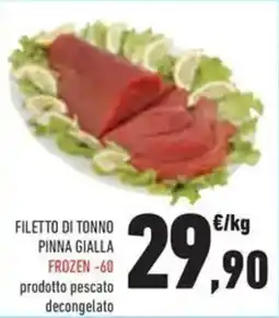 Conad Superstore Filetto di tonno pinna gialla frozen -60 offerta