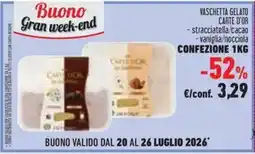 Conad Superstore Vaschetta gelato carte d'or offerta