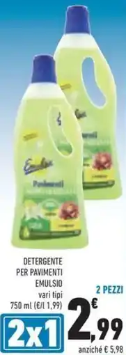 Conad Superstore Detergente per pavimenti emulsio offerta