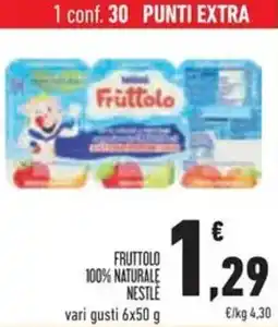 Conad Superstore Fruttolo 100% naturale nestle offerta
