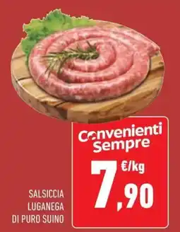 Conad Superstore Salsiccia luganega di puro suino offerta