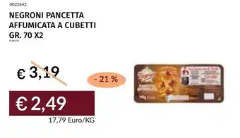 Prezzemolo e Vitale Negroni Pancetta Affumicata a Cubetti offerta