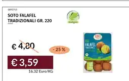 Prezzemolo e Vitale SOTO FALAFEL TRADIZIONALI offerta