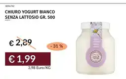 Prezzemolo e Vitale CHIUR0 YOGURT BIANCO SENZA LATTOSIO offerta
