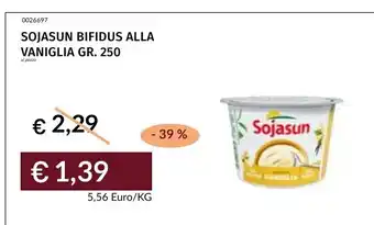 Prezzemolo e Vitale Sojasun Bifidus alla Vaniglia offerta