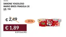Prezzemolo e Vitale DANONE YOGOLOSO MARIO BROS FRAGOLA offerta