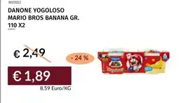 Prezzemolo e Vitale DANONE YOGOLOSO MARIO BROS BANANA GR. offerta