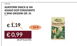 Prezzemolo e Vitale AGRIFORM SNACK & VAI offerta