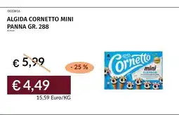 Prezzemolo e Vitale Algida Cornetto Mini Panna offerta