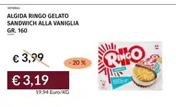 Prezzemolo e Vitale Algida Ringo Gelato Sandwich alla Vaniglia offerta