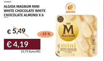 Prezzemolo e Vitale Algida Magnum Mini White Chocolate White Chocolate Almond offerta