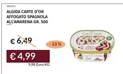 Prezzemolo e Vitale Algida Carte d'Or Affogato Spagnola all'Amarena offerta