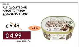 Prezzemolo e Vitale Algida Carte D'Or Affogato Triplo Cioccolato offerta
